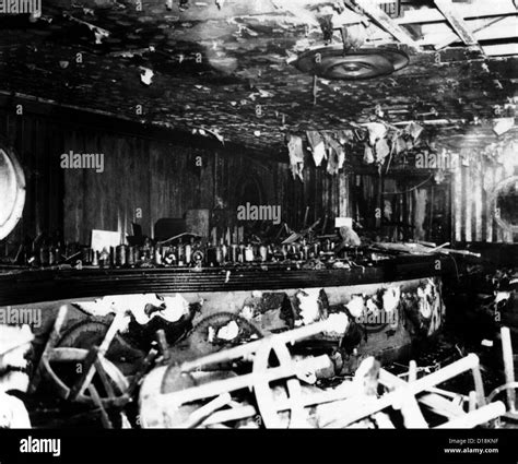 Coconut Grove Nightclub Fire. A view of the fire-ruined interior of the ...