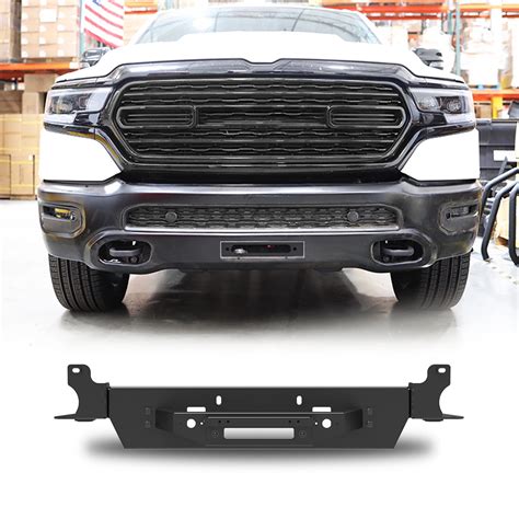 Steel Front Bumper Winch Mounting Plate For 2019-2024 RAM 1500(Exclude EcoDiesel,Rebel,TRX & Ram ...