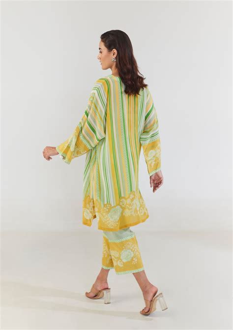 Peas In A Pod Sage and Honey Kaftan Kurta Set – Seeaash