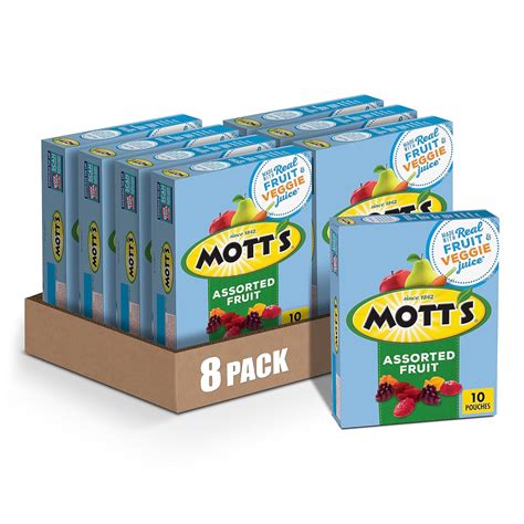 Mott's Fruit Flavored Snacks, Assorted Fruit, Gluten Free Snack, 10 Ct ...