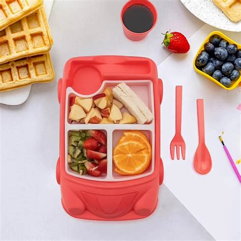 Car Shaped Baby Plate Set 1000ml Lunch Box BPA Free – BUYZO