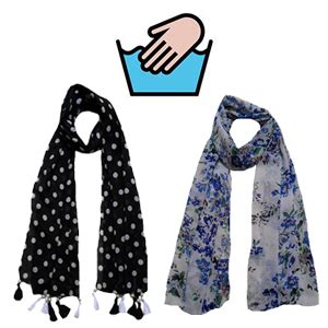 Buy Letz Dezine ™ Women's Printed Chiffon Multicolored Scarf and Stoles ...