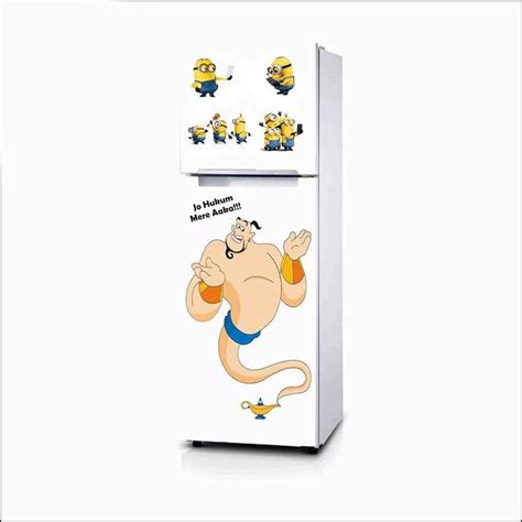 AH Decal Giney Fridge Wrap Sticker 70 cm Giney and minions Fridge PVC ...