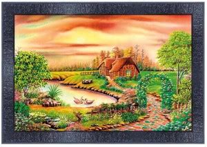 pnf Landscape hand painting scenery art Wood Frames with Acrylic Sheet ...