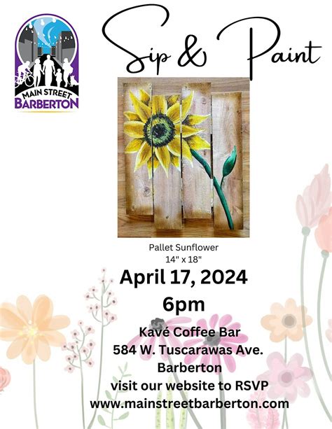 Sip and Paint, Kave Coffee Bar, West Tuscarawas Avenue, Barberton, OH ...