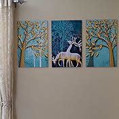 Rangoli 3D Print Deer MDF Framed Painting for Home Decoration (3D ...