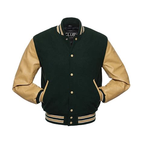 Baseball letterman varsity bomber jacket unisex sports team leather ...