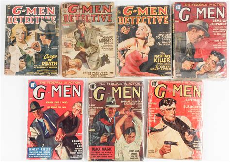 At Auction: Seven G-Men Vintage FBI Pulp Fiction Magazines, 1930s-1940s