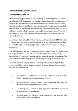 Basic concept of Cost Accountancy - Budgeting - Studocu