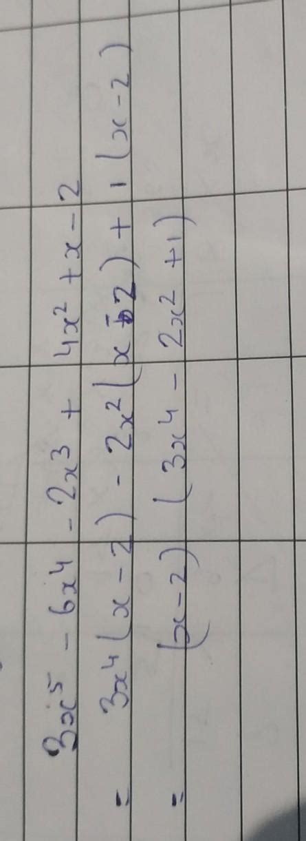 factorize 3x^5-6x^4-2x^3+4x^2+x-2 - Brainly.in