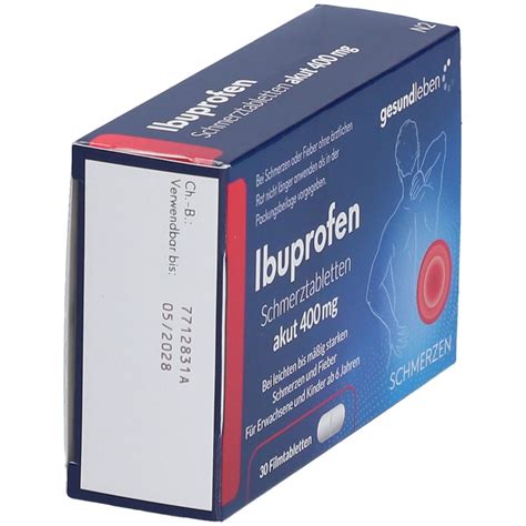 IBUPROFEN Schmerztabletten akut 400 mg 30 St - Shop Apotheke