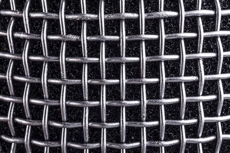 Metal texture microphone | Premium Photo