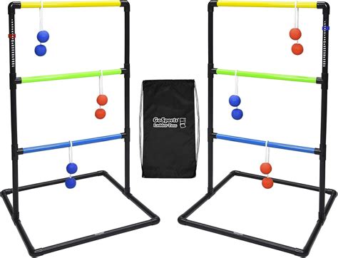 GoSports Pro Grade Ladder Toss Indoor/Outdoor Game Set with 6 Soft ...