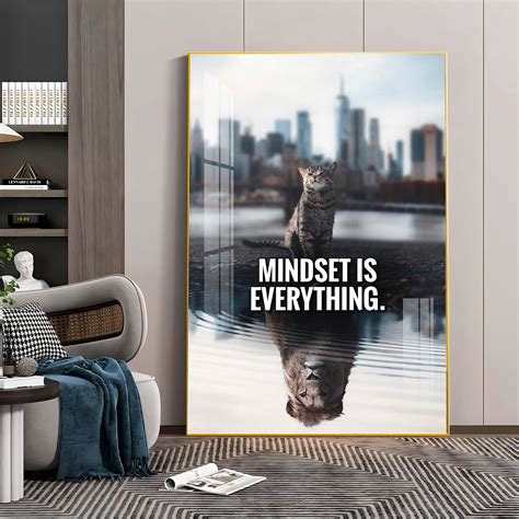 Buy Mindset Masterpiece Glass Finish Vertical Wall Art Online @ Best ...