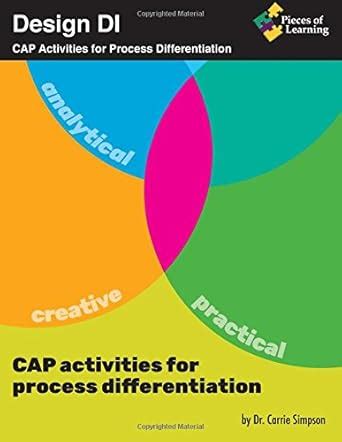 Design DI: CAP Activities for Process Differentiation : Dr. Carrie ...