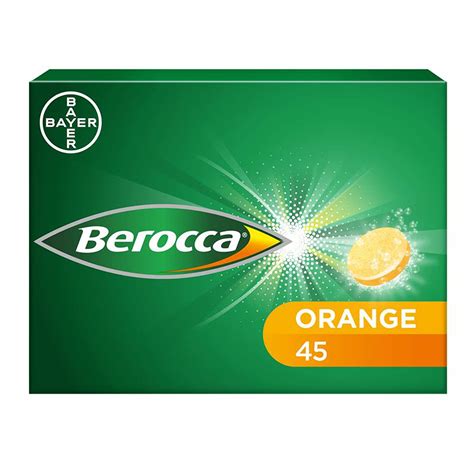 Buy Berocca C Effervescent s, with Magnesium, B12 & B Complex, Orange ...