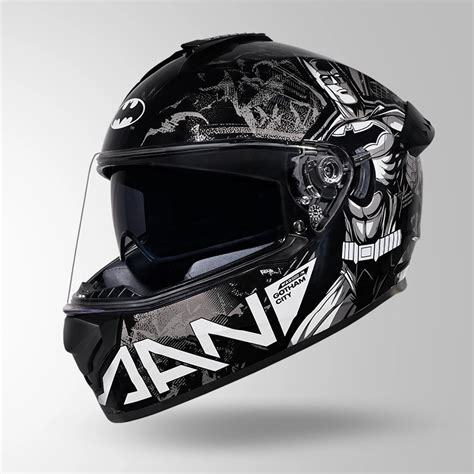 Studds Drifter Batman Edition Black Silver Full Face Helmet – Sparkly ...