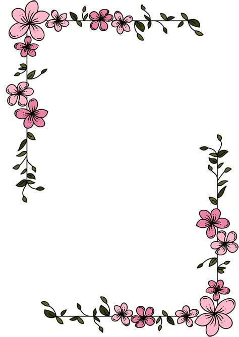 A4 Floral Border