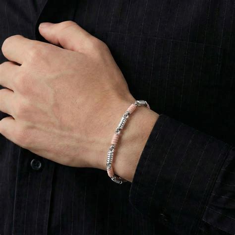 Spring Type Link Gents Bracelet - Two-Tone Silver Jewelry – Myne