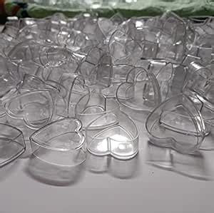 UKIYO INTERNATIONAL - Transparent Clear Heart Shape Tealight Cups for ...