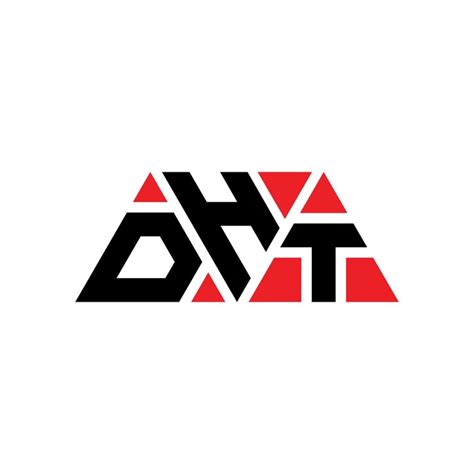 Desenho de logotipo de letra triangular DHT com forma de triângulo DHT ...