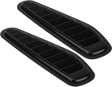 AIR WINK® 2pc Glossy Black Style Car Air Flow Intake Decorative Scoop ...