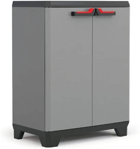 Keter Low Cabinet Stilo Epack Gray Black Red | Desertcart INDIA