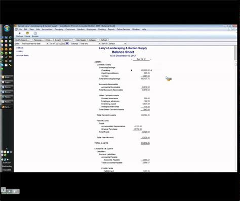 Image result for QuickBooks Balance Sheet Example