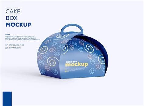 Cake paper box mockup | Premium PSD