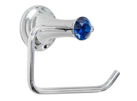 Toilet Paper Holder with Blue Crystal Accent – Broadway Vanities