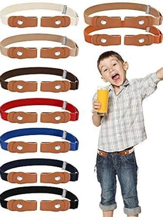 Buy 9 Pieces Buckle-free Kids Belts Adjustable Elastic Belts Stretch ...