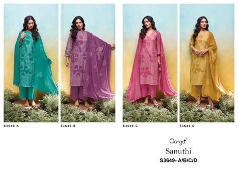 Sanuthi 3649 Ganga Premium Cotton Plazzo Style Suits Wholesaler India ...