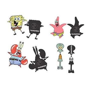 Spongebob Squarepants 90s Cartoon Characters Lapel Pins Set : Amazon.in ...