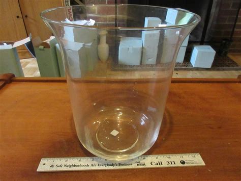 Partylite Replacement Glass Hurricane Insert Floor 3 wick Candle Holder ...