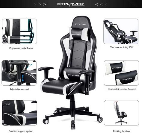 GTPLAYER Gaming Chair With Bluetooth Speaker Music | Ubuy India