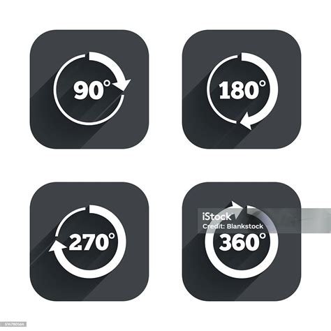 Ilustración de Ángulo Grados Circle Iconos La Geometría De Matemáticas ...