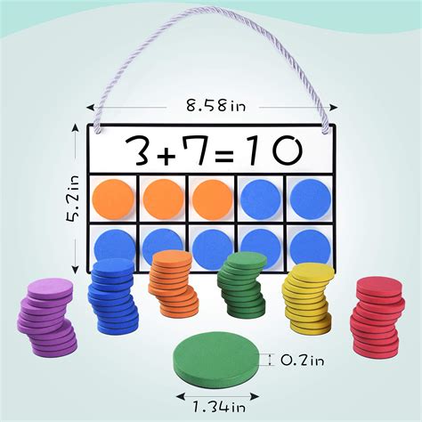 Buy Magnetic Ten-Frame Set, 6 Ten Frames and 60 Colorful Magnetic Math ...
