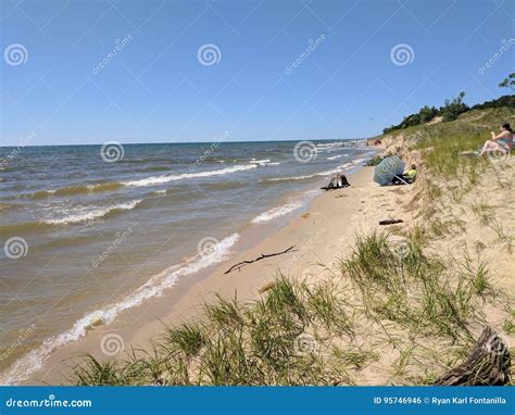 Pj Hoffmaster State Park Beach Editorial Photo - Image of state ...