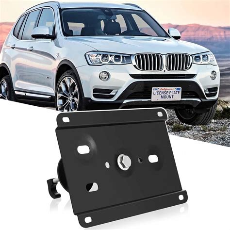 Amazon.com: New No Drill Front Bumper License Plate Mount Bracket Holder Compatible with BMW ...