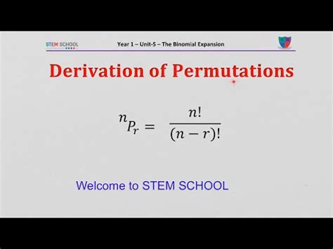 Derivation of Permutation Formula Video Lecture - Mathematics (Maths ...