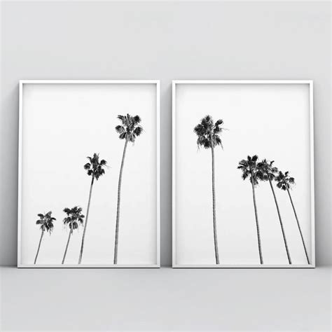 Buy Black and White Palm Trees Print, Black and White Tropical Tree ...
