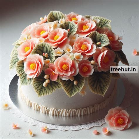 Begonia Flower Cake Decoration Ideas