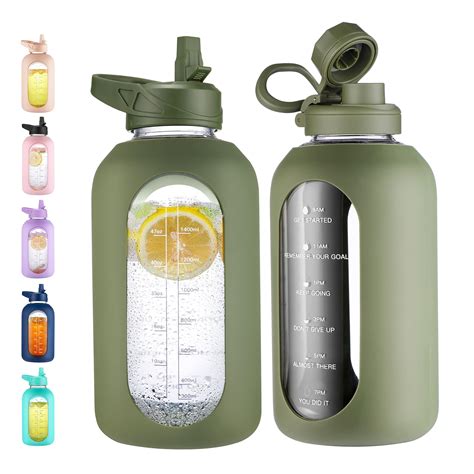 Civago 64 Oz Glass Water Bottle Jug With Straw Handle | Desertcart INDIA