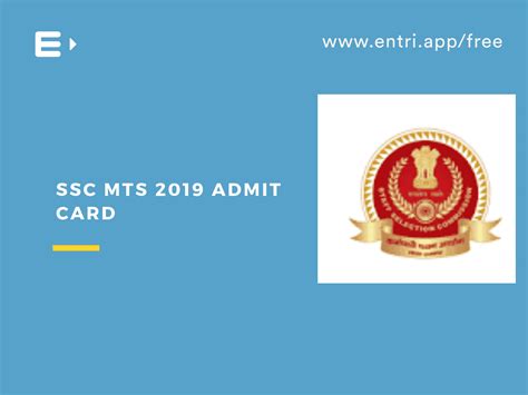 SSC MTS Admit Card 2019 - Direct Download Link - Entri Blog