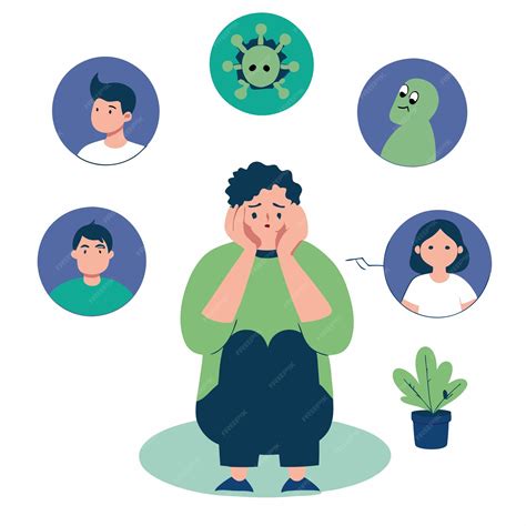 Visual Depiction of Anxiety Symptoms A Conceptual Illustration | Premium AI-generated vector