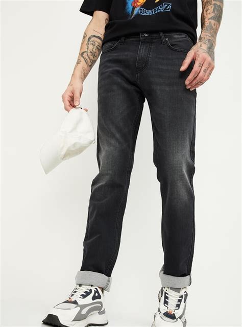 Buy Men Slim Fit Washed Jeans Online at just Rs. 1299.0 - 1000012969224 ...