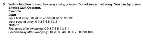 Image result for C Program to Swap Two Arrays Using Pointers