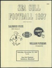 Football Game Day Program vs William Paterson, 1997 : Salisbury State ...