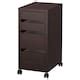 MICKE Drawer unit on castors, black-brown, 35x75 cm - IKEA