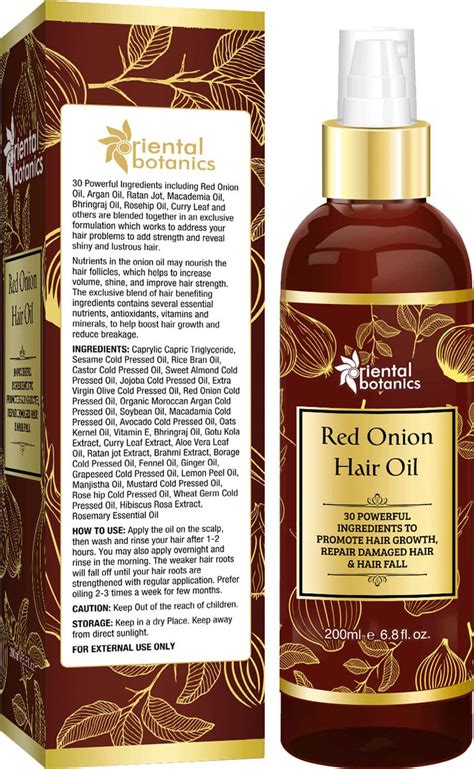 Buy ORIENTAL BOTANICS RED ONION HAIR OIL WITH COMB APPLICATOR 200ML ...